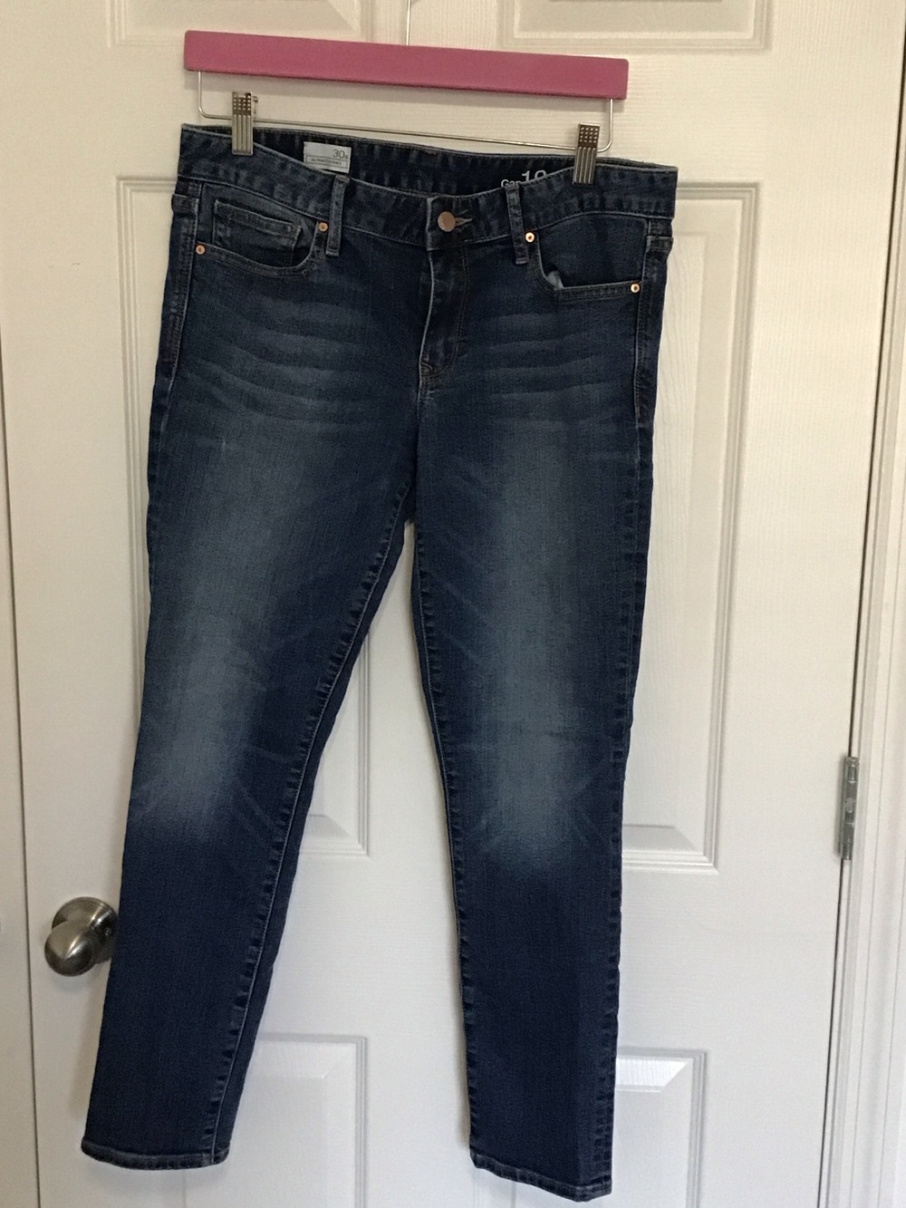 GAP 1969 WOMEN SKINNY Dark Blue Denim Jeans Size 30